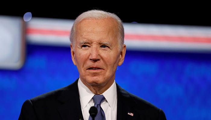 US President Joe Biden attends the first presidential debate hosted by CNN in Atlanta, Georgia, US, June 27, 2024. — Reuters