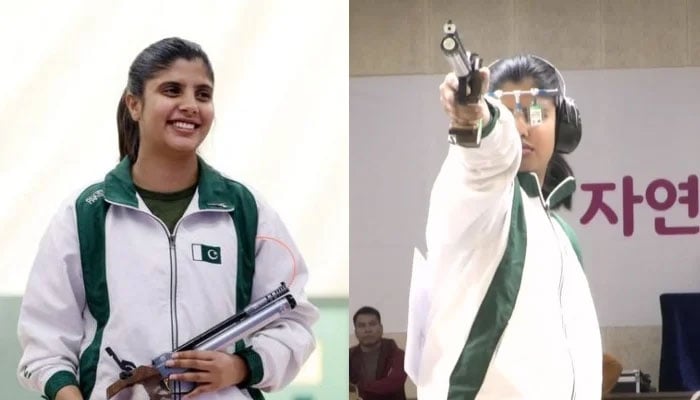Pakistani sports shooter Kishmala Talat. — Geo.tv