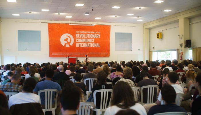 Revolutionary Communist Internationals conference underway in this undated image. — Marxist