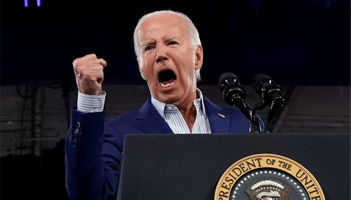 US President Joe Biden speaks during a campaign rally in Raleigh, North Carolina, US, June 28, 2024. — Reuters