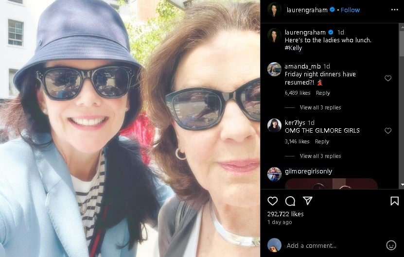 Gilmore Girls duo Lauren Graham and Kelly Bishop bring back iconic Friday night lunch