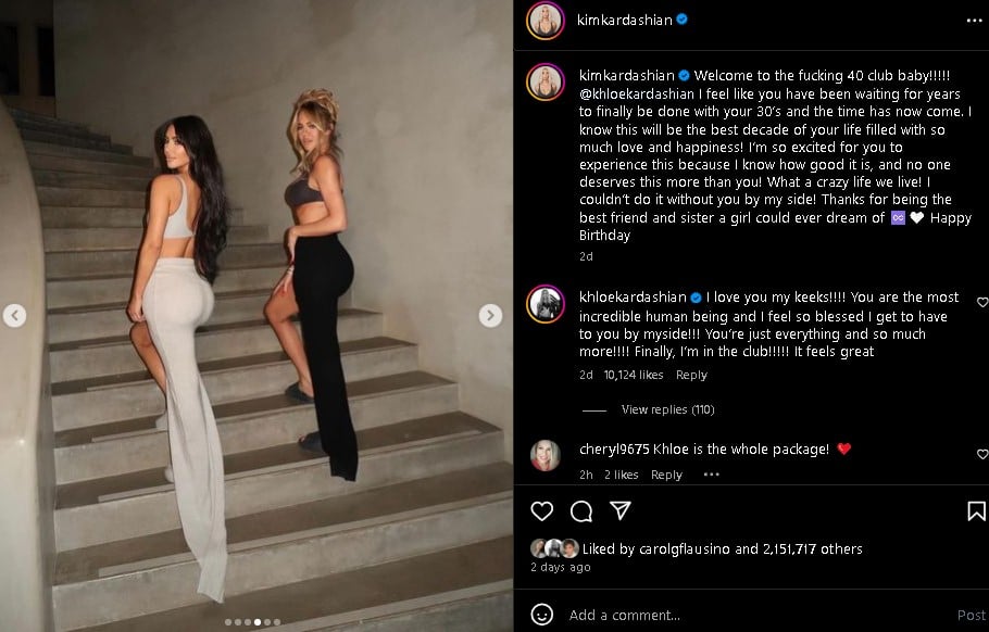 Kim Kardashian sparked criticism for making Khloes birthday tribute all about herself