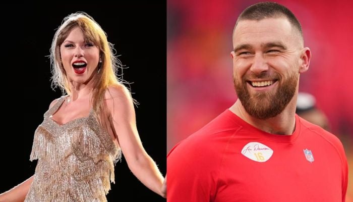 Taylor Swift cant take her eyes off Travis Kelce after Dublin surprise