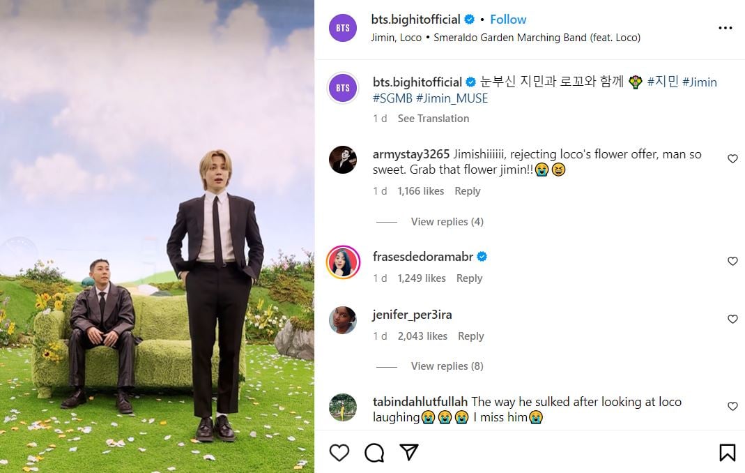 BTS Jimin hypes up song SGMB as album Muse nears release