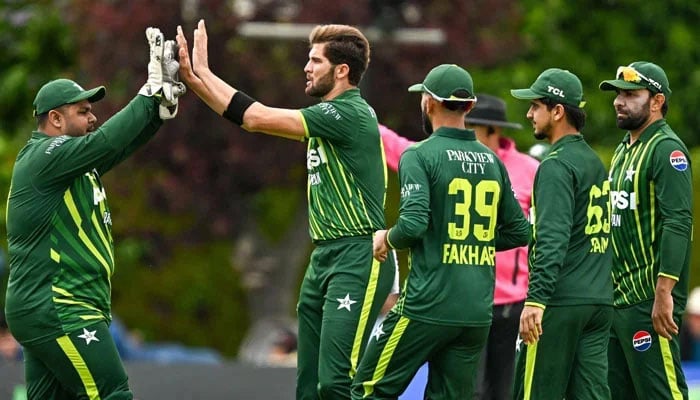 Pakistan cricket team celebrates after taking a wicket. — PCB/File