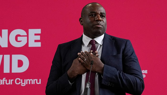 Shadow Foreign Secretary David Lammy attends a Welsh Labour general election campaign event in Abergavenny, Wales, Britain May 30, 2024. — Reuters