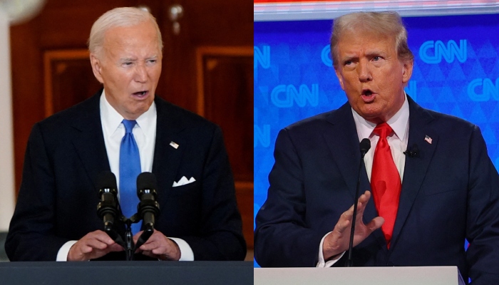 This combination of images shows US president Joe Biden (left) and Republican presidential candidate Donald Trump. — Reuters/Files