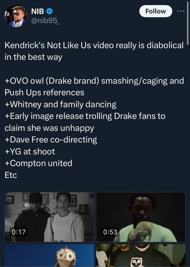 Kendrick Lamar continues to keep foot on Drakes neck