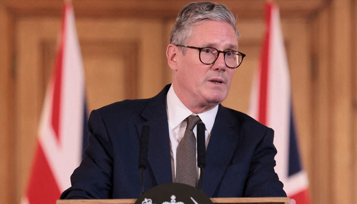 Britain’s Prime Minister Keir Starmer holds a press conference at the end of his cabinet’s first meeting in Downing Street in London on July 6, 2024. — AFP