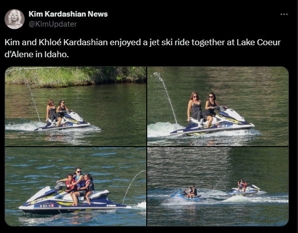 Khloe, Kim Kardashian enjoys jet skiing with the family and friends during holiday weekend