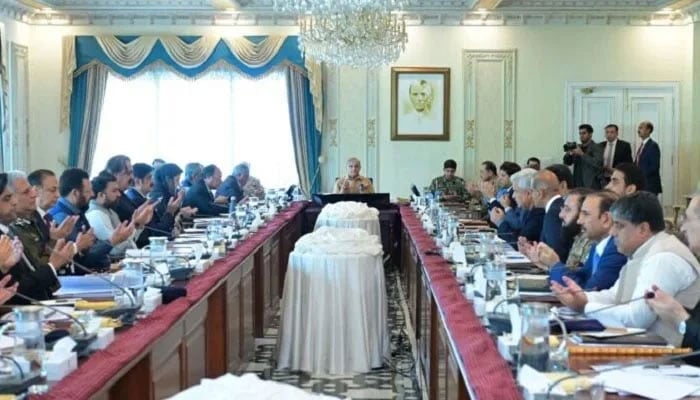 Prime Minister Shehbaz Sharif chairs a meeting of Central Apex Committee of National Action Plan on June 22, 2024. — APP