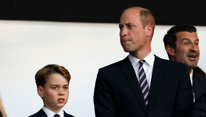 Prince George played Prince William mini-me as duo took Euro finals seriously