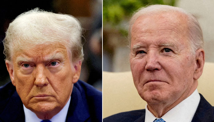 Combination picture showing former US president Donald Trump (left) and US President Joe Biden. — Reuters/File