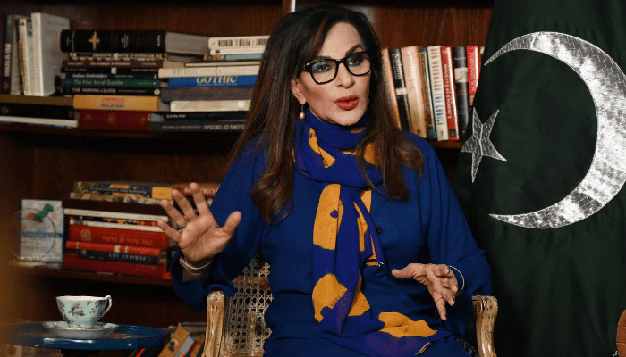 Senior PPP leader and Senator Sherry Rehman speaks during an interview in this undated image. — AFP/File