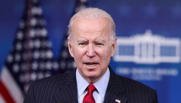 US President Joe Biden pictured during a speech in the Eisenhower Executive Office Building’s South Court Auditorium at the White House in Washington, US, November 23, 2021. — Reuters