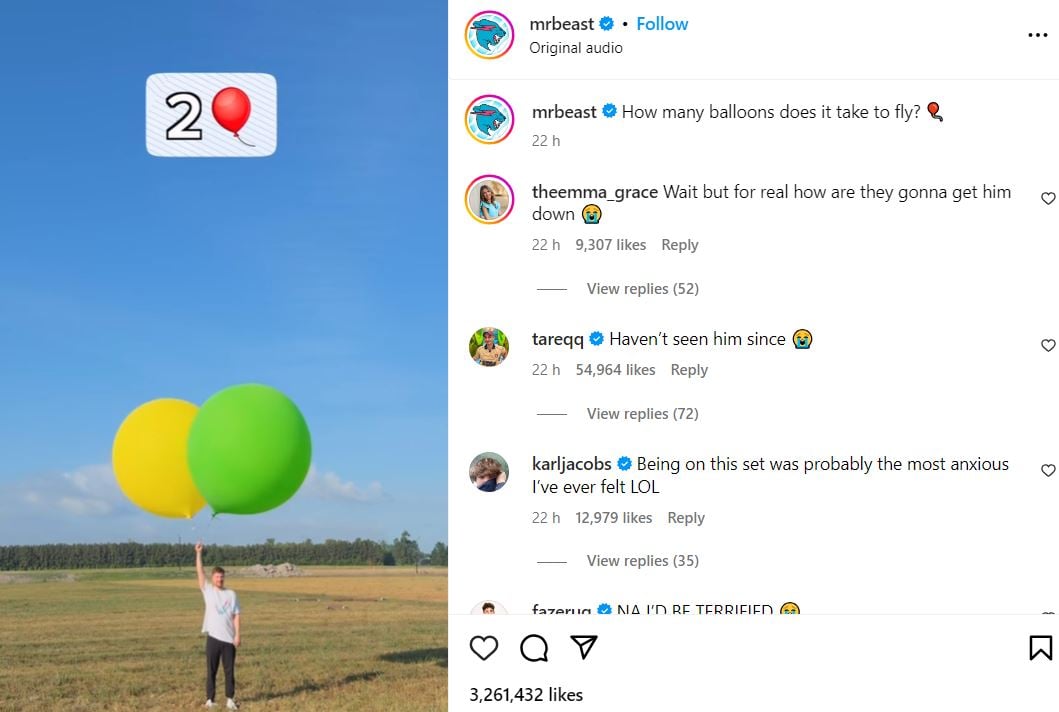 MrBeast sparks concern with 'Up' movie inspired video