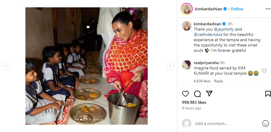 Kim and Khloe Kardashian make a rare visit to temple in India