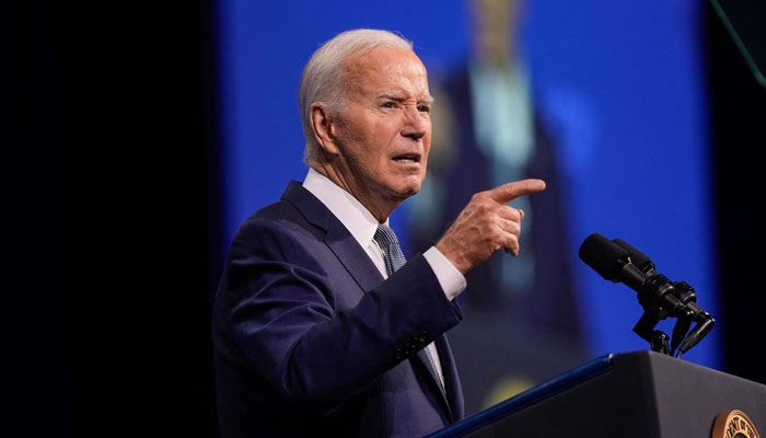 US President Joe Biden speaks during the 115th National Association for the Advancement of Colored People (NAACP) National Convention in in Las Vegas, Nevada, on July 16, 2024. — AFP