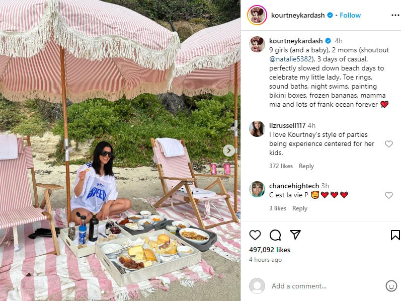 Kourtney Kardashian shares insight from daughter Penelopes birthday