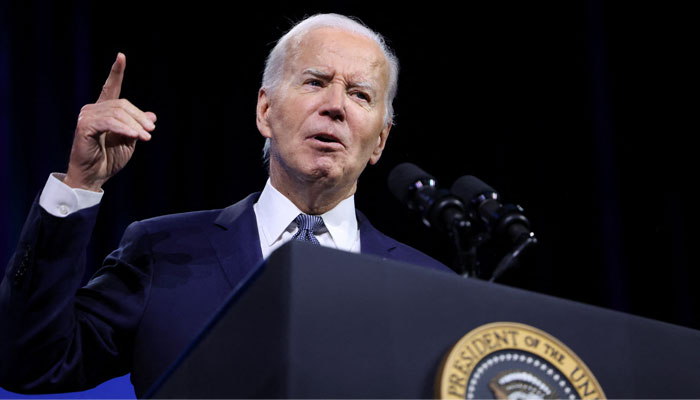 US President Joe Biden speaks at the 115th NAACP National Convention in Las Vegas, Nevada, US, July 16, 2024. — Reuters