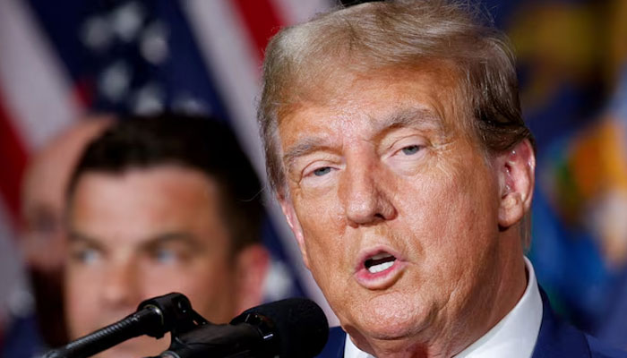 Republican presidential candidate and former US President Donald Trump speaks during a campaign rally in Grand Rapids, Michigan, US, April 2, 2024. — Reuters