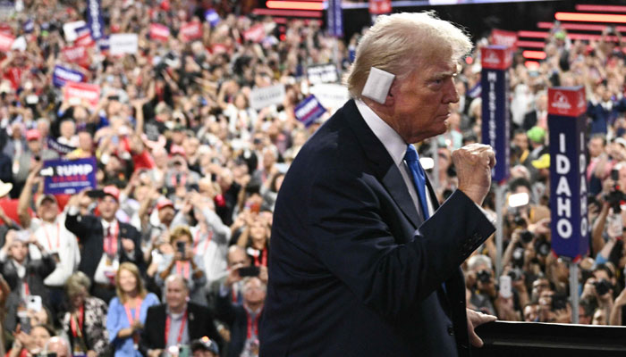 US former President and 2024 Republican presidential candidate Donald Trump attends the second day of the 2024 Republican National Convention at the Fiserv Forum in Milwaukee, Wisconsin, July 16, 2024. — AFP