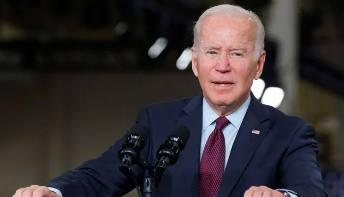 US President Joe Biden delivers remarks after touring the General Motors Factory ZERO electric vehicle assembly plant in Detroit, Michigan, US November 17, 2021. — Reuters