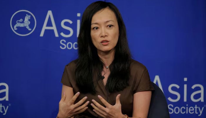 Sue Mi Terry, then director at Bower Group Asia, speaks during a panel at the Asia Society in New York, US, June 19, 2017. — Reuters