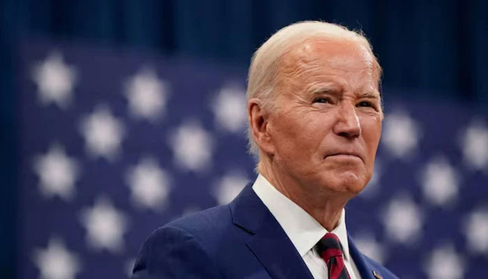 US President Joe Biden looks on during his visit at the Chavis Community Center in Raleigh, North Carolina, US, March 26, 2024. — Reuters