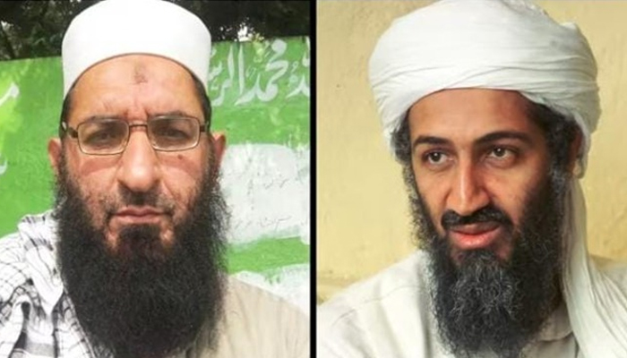 Amin al-Haq (left) and Osama bin Laden. — Supplied