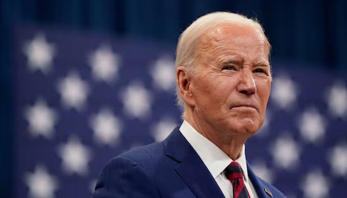 US President Joe Biden looks on during his visit at the Chavis Community Center in Raleigh, North Carolina, US, March 26, 2024. — Reuters