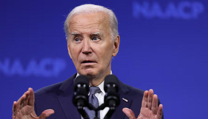 US President Joe Biden speaks at the 115th NAACP National Convention in Las Vegas, Nevada, US July 16, 2024. — Reuters