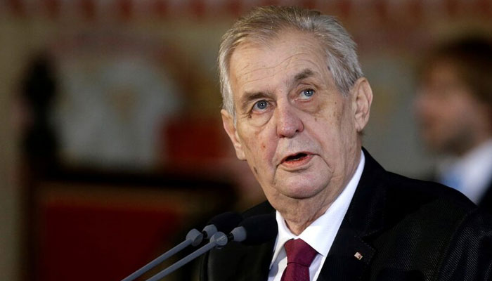 Re-elected Czech President Milos Zeman attends the inauguration ceremony at Prague Castle in Prague, Czech Republic on March 8, 2018. — Reuters