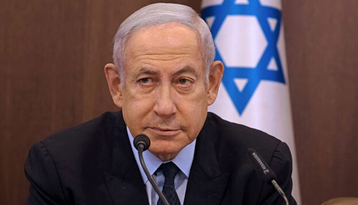 Israeli Prime Minister Benjamin Netanyahu chairs a cabinet meeting in Jerusalem on August 27, 2023 — Reuters