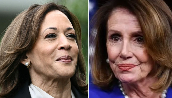 This combination of pictures shows US Vice President Kamala Harris (left) and Nancy Pelosi. — AFP/File