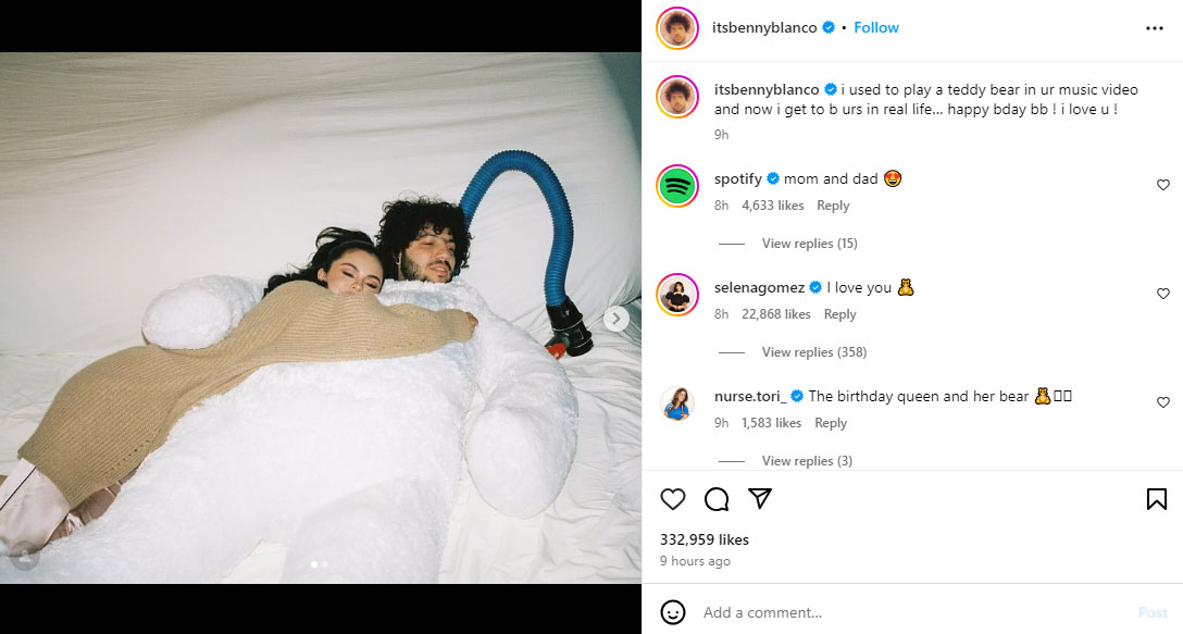 Benny Blanco marks girlfriend Selena Gomezs birthday with a sweet post