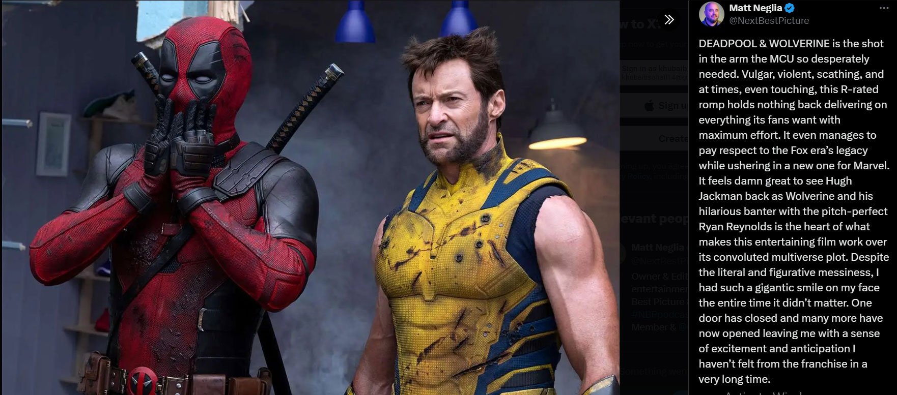 Critics go gaga for ‘Deadpool & Wolverine after premiere