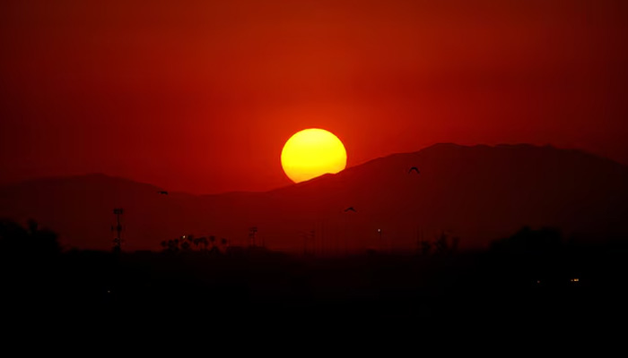 The sun sets during a heatwave, in Mexicali, Mexico July 5, 2024. — Reuters