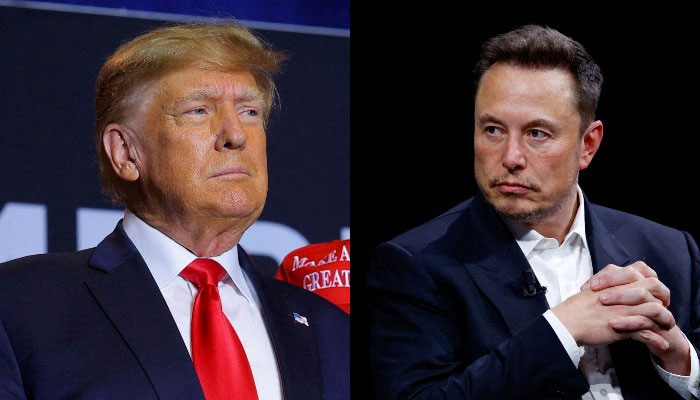 Elon Musk (R) denies the media statement of donating to Trump on monthly basis, -Reuters