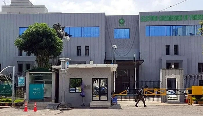 The facade of the ECP office in Islamabad. — APP/File