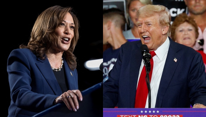 This combination of images shows US Vice President Kamala Harris and former US president Donald Trump. — Reuters/Files