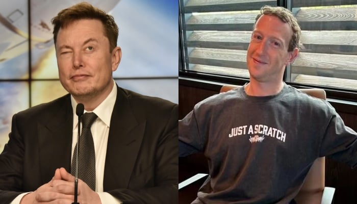 This combination of images shows Tesla CEO Elon Musk (left) and Meta owner Mark Zuckerberg. — Reuters/Instagram/@zuck