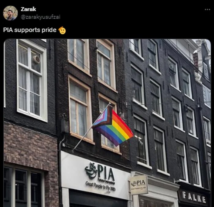 Fact-check: Pride flag displayed at PIAs Amsterdam office?