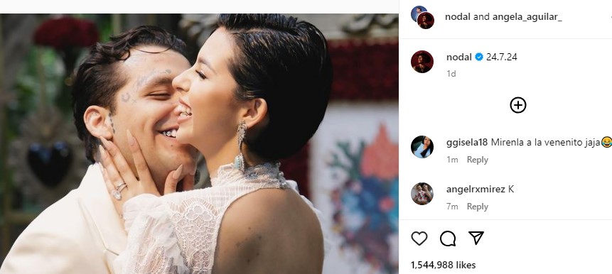 Mexican singers Christian Nodal & Ángela Aguilar tie the knot