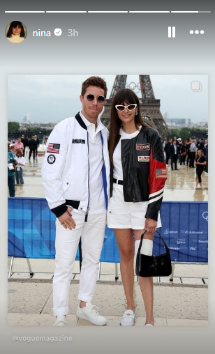 Nina Dobrev, Shaun White pose for Olympic Games in Paris