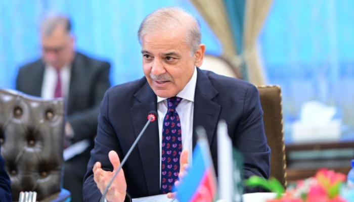 Prime Minister Shehbaz Sharif speaking during a meeting at the PM House on July 11, 2024. —Facebook/ @PrimeMinisterOfficePakistan