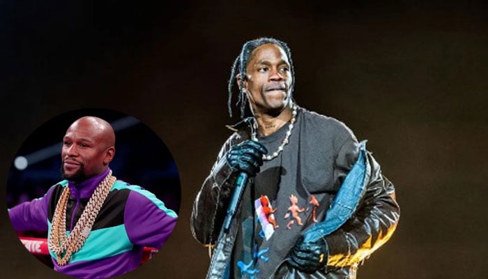 Floyd Mayweather enjoys one-on-one time with Travis Scott at his concert