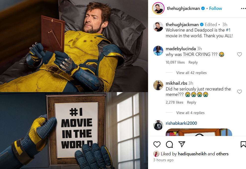 Ryan Reynolds, Hugh Jackman celebrate Deadpool & Wolverine success