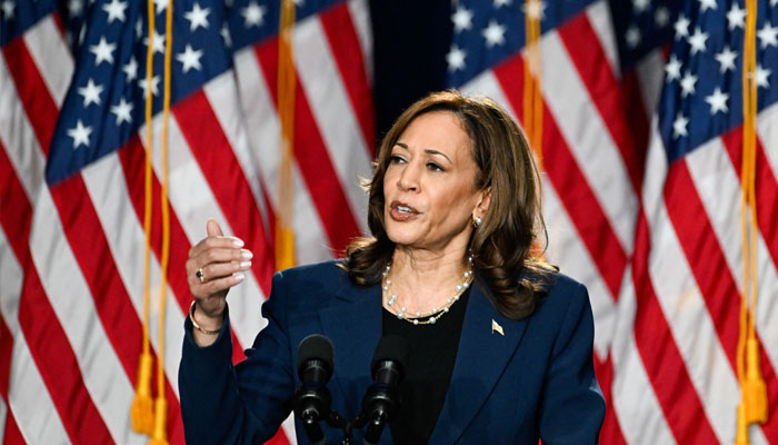 US Vice President Kamala Harris delivers remarks during a campaign event at West Allis Central High School, in West Allis, Wisconsin, US, July 23, 2024. — Reuters