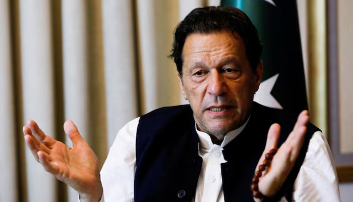 Former prime minister Imran Khan pauses as he speaks during an interview, in Lahore, Pakistan March 17, 2023. —Reuters